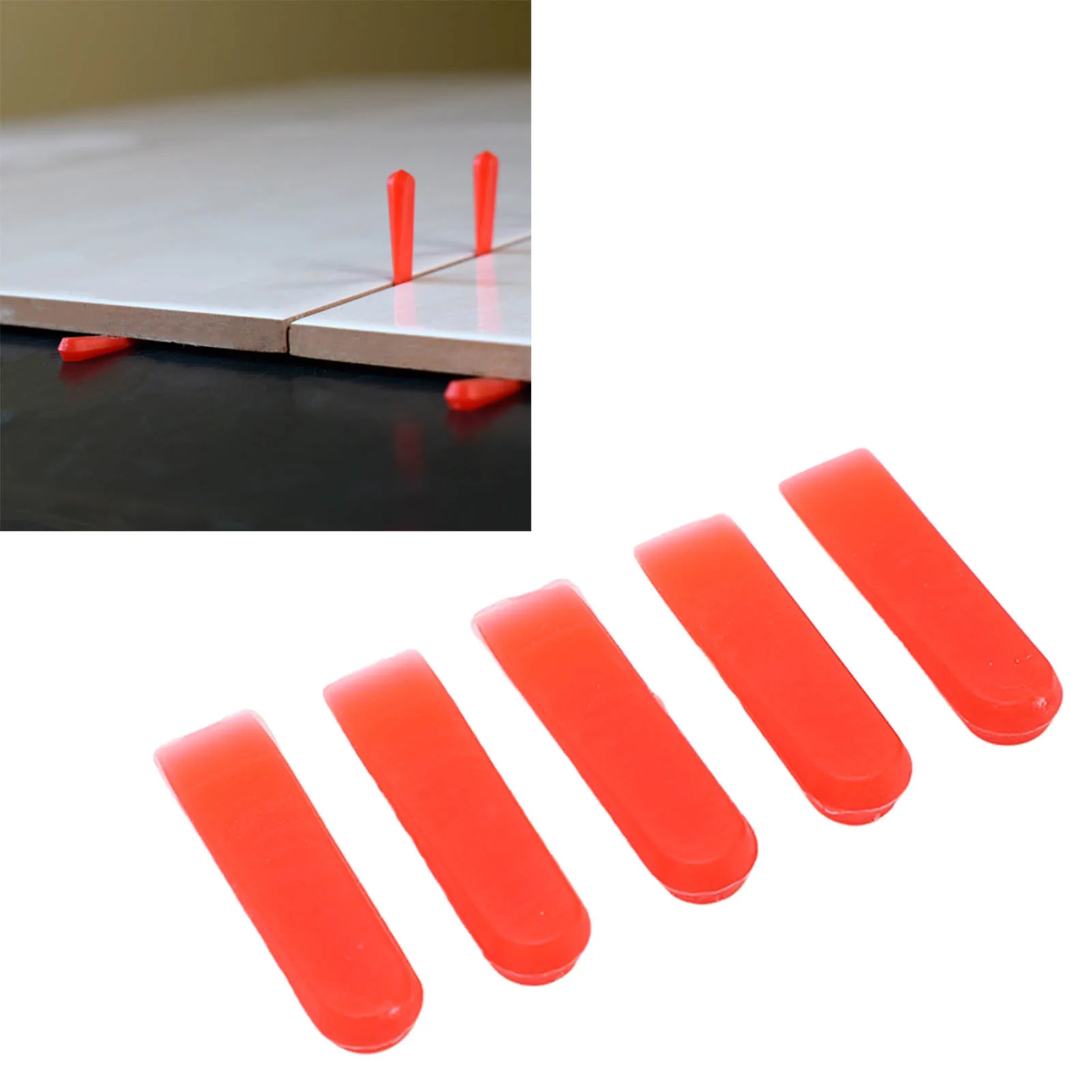 1000Pcs Tile Leveling Wedges 0.2in PE Red Wear Resistant Tiles Leveler Spacers for Decoration Tiles Leveler Spacers