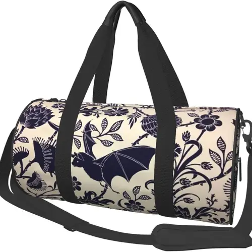 남성 및 여성용 할로윈 박쥐 꽃 스포츠 체육관 더플 백, 주말 여행 운동 훈련 핸드백 방수 Best5 남성 및 여성용 할로윈 박쥐 꽃 스포츠 체육관 더플 백, 주말 여행 운동 훈련 핸드백 방수 Best5