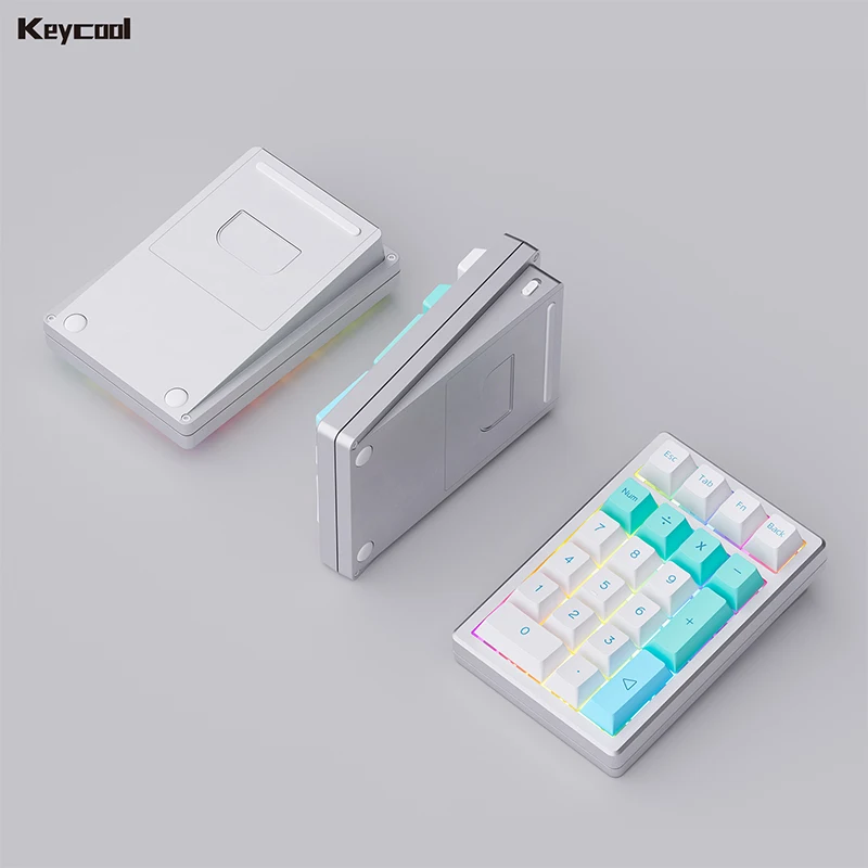 Keycool K21MAX Nummertoetsenbord Aangepast Bluetooth Bedraad 2.4G Toetsenbord Tri Mode CNC Digitaal Mechanisch Toetsenbord Anode Mini Numpad