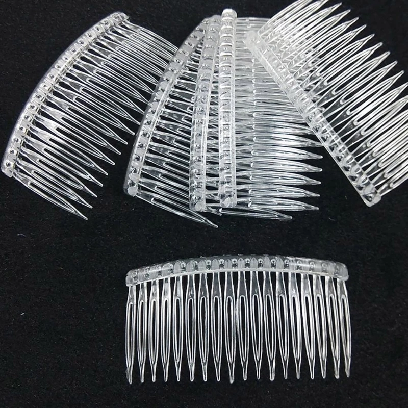 10Pcs Transparent Bride Wedding Hair Comb Sweet Cool Girls Ponytail Holder for Woman Birthday Party Carnival Hairpin