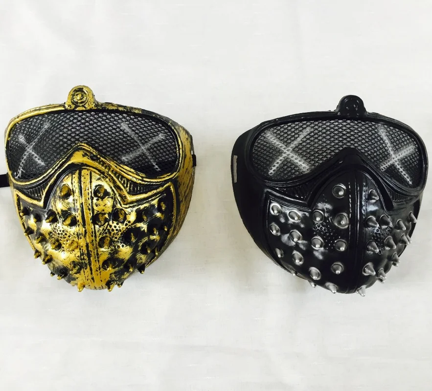 2025年ウォッチドッグス マーカス・ホロウェイ レンチマスク PVC製 大人男性用 コスプレ小道具 コスチューム ハーフヘルメット ハロウィン ウォッチドッグス2 コスプレマスク