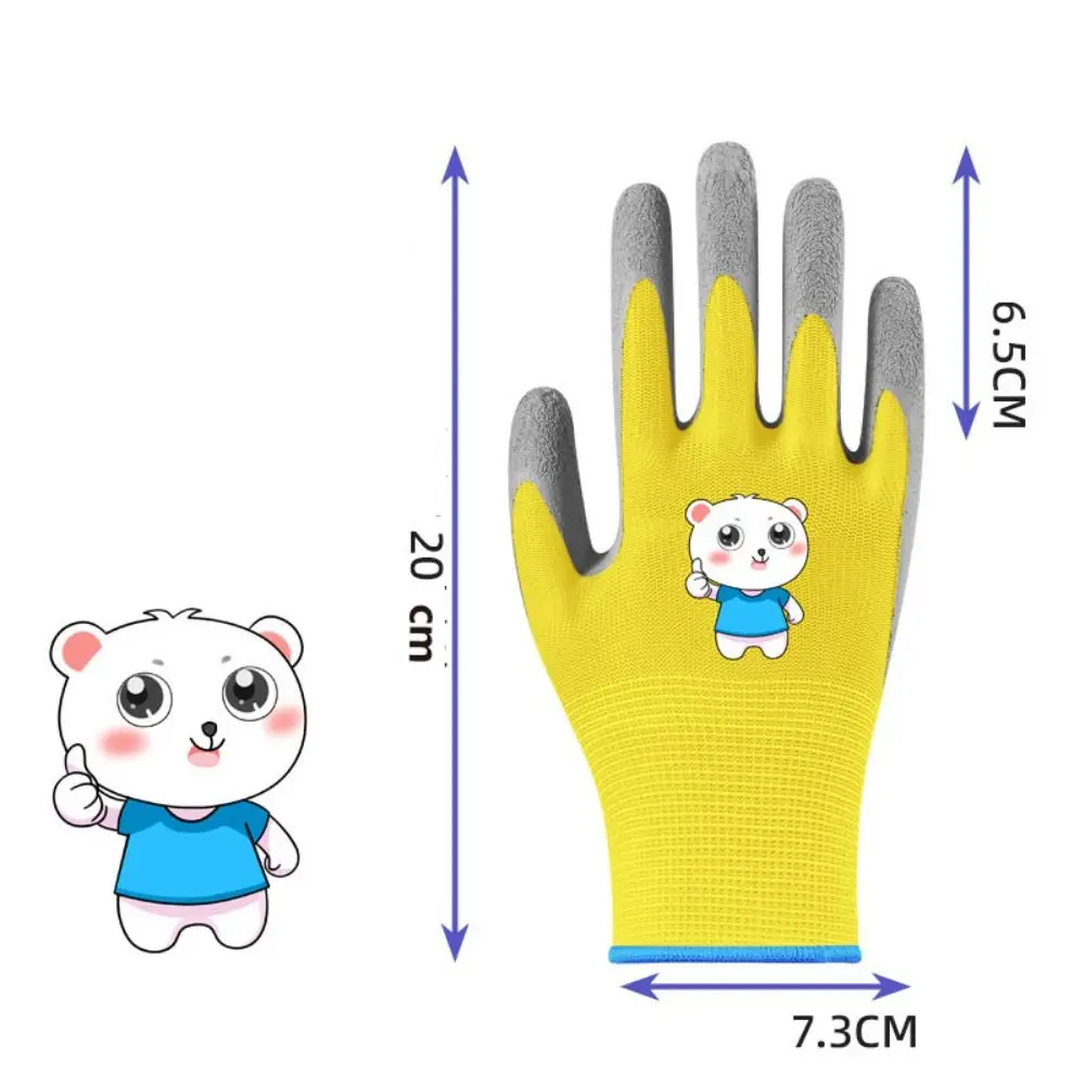 Waterproof Gardening Gloves Breathable Safety Garden Work Gloves Non-Slip Animal Pattern Children Protective Glove Children