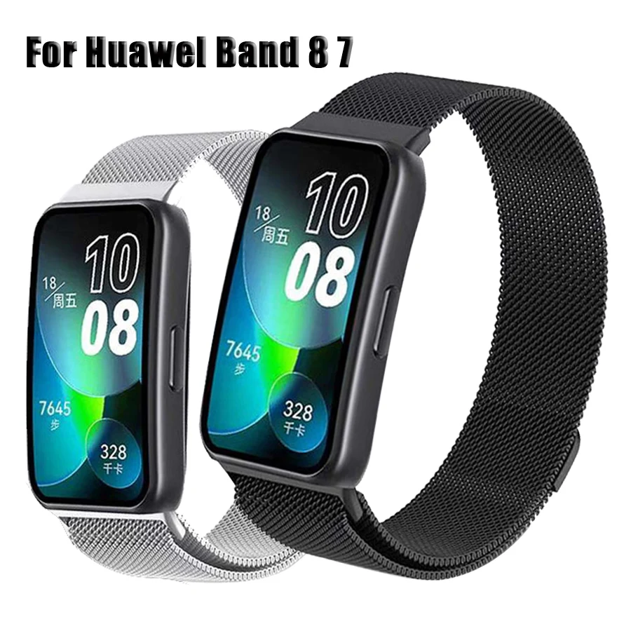 

Milan Magnetic Loop Strap For Huawei Band 8 Smart Wristband Stainless Steel Metal Bracelet For Huawei Band 8 7 Strap Correa