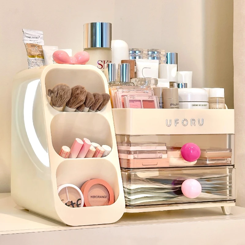 

Cosmetic storage box desktop high-end sense large capacity dressing table countertop drawer light luxury layered finishing box