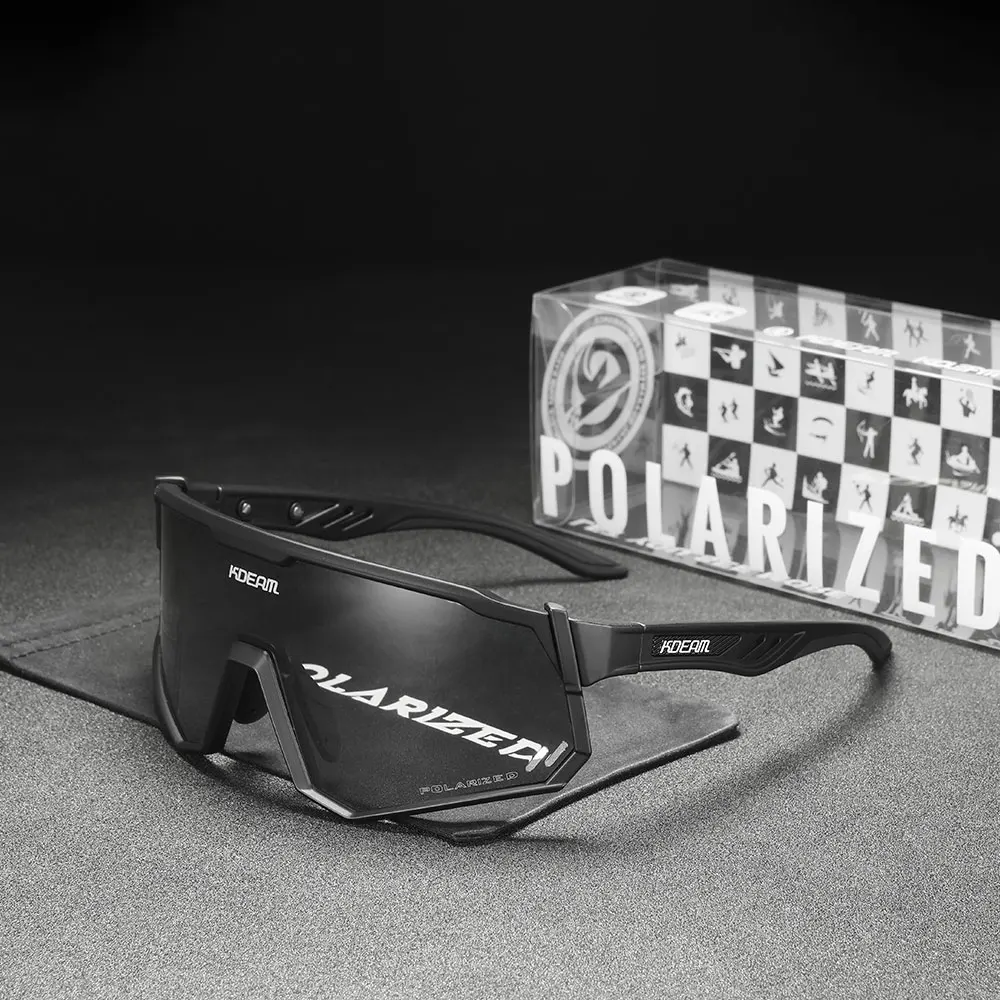 Kdeam High-End-Sports onnen brille polarisierte Herren-Fahrrad brille abnehmbarer Tr90-Rahmen und Nasen pads leicht auszu tauschen – Detail 17