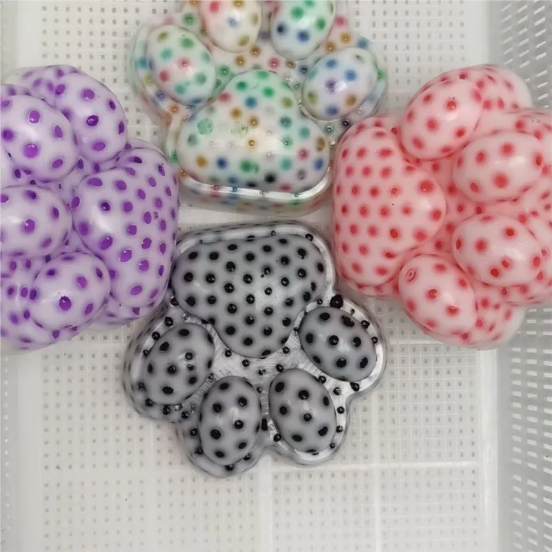 New Cat Paw Squeeze Pimples Decompression Toy Pinch Cat Paw Compulsion Anti-pressure Toy Adult Stress Relief Fidget Prank Toys
