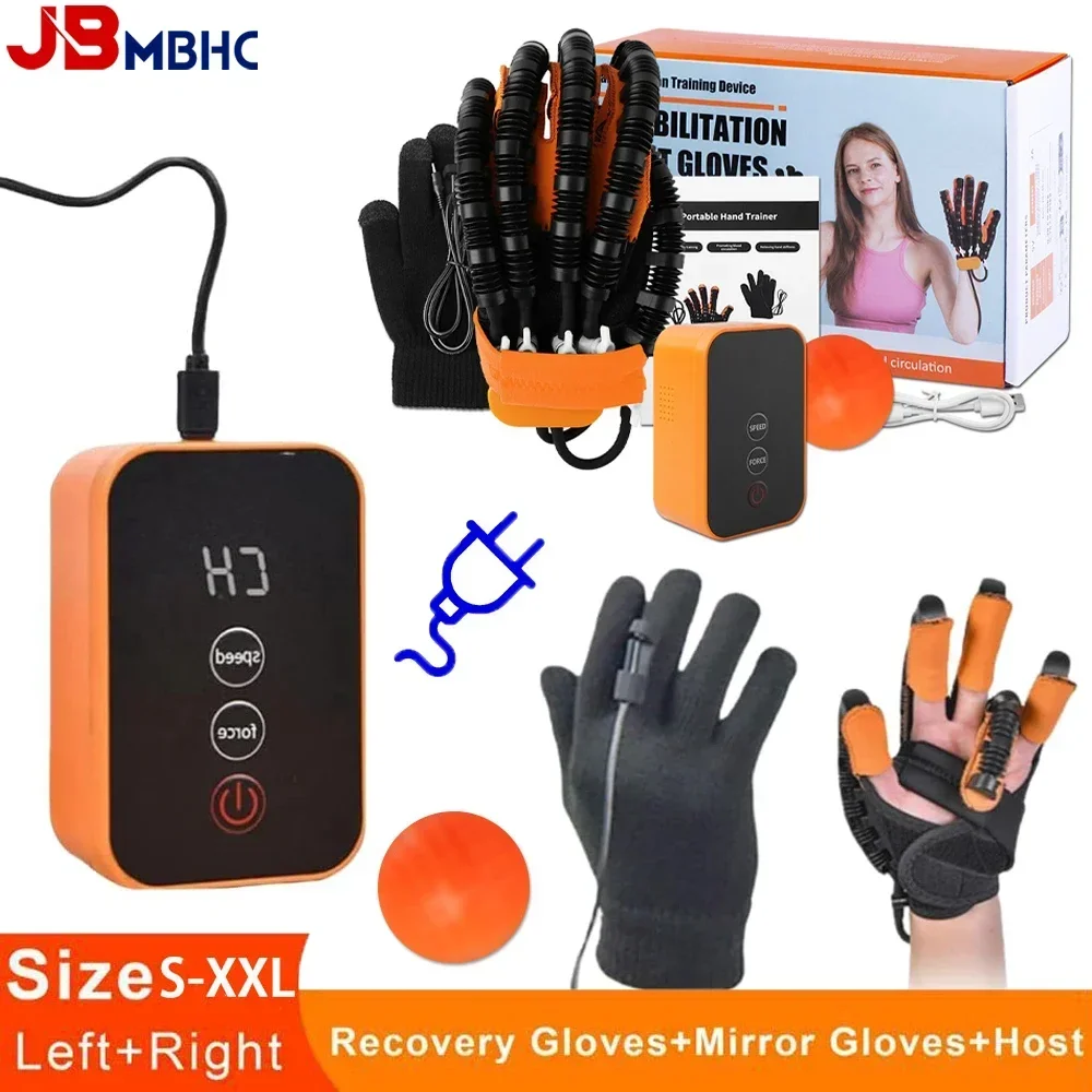 Portable Rehabilitation Robot Gloves Stroke Hand Therapy Equipment for Stroke Hand Hemiplegia Fingers Strength Training Device