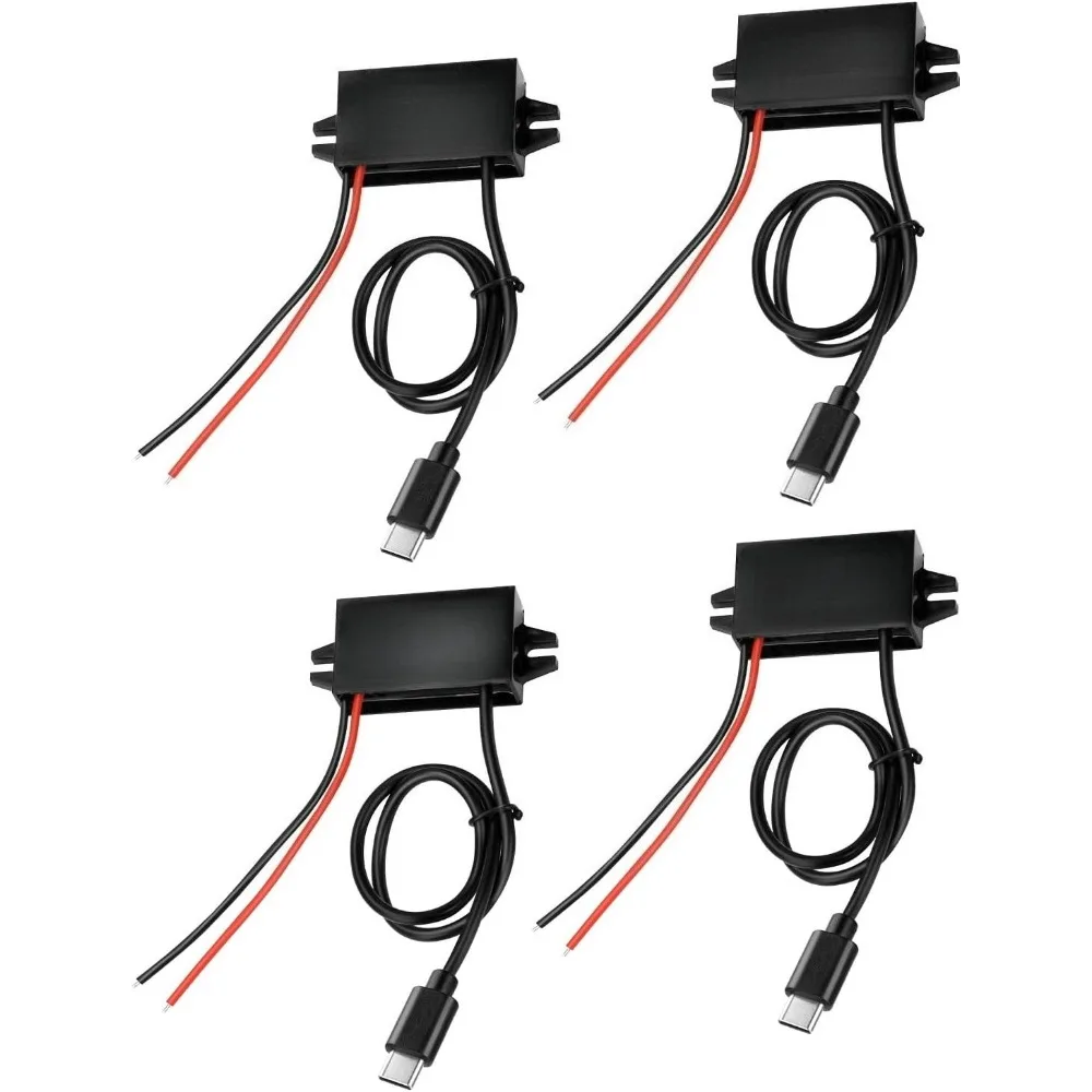 DC To DC 12V/24V To 5V USB Step Down Converter 3A 24W Type-C Output Charging Module Waterproof Durable Buck Module Power Adapter