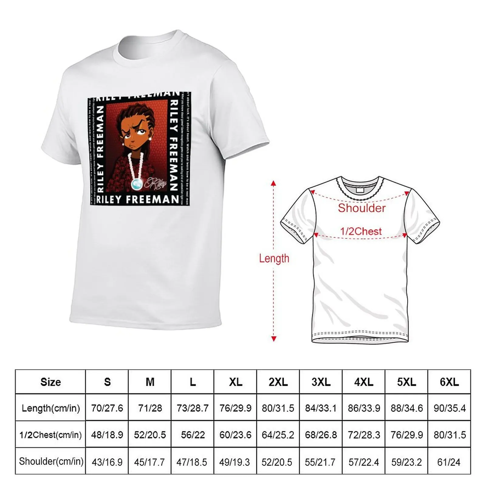The Boondocks Riley Freeman T-Shirt sublime cute clothes mens t shirts top quality