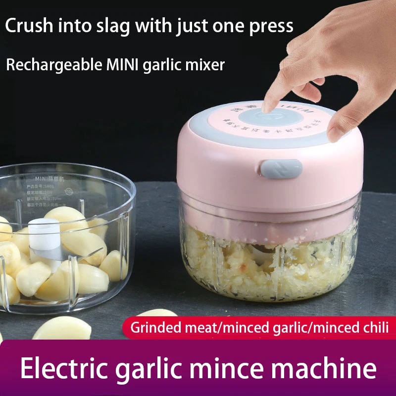 

Kitchen Tools Electric Garlic Crusher USB Portable Garlic Crushing Vegetable Crushing Easy to Make Garlic Mashed Garlic