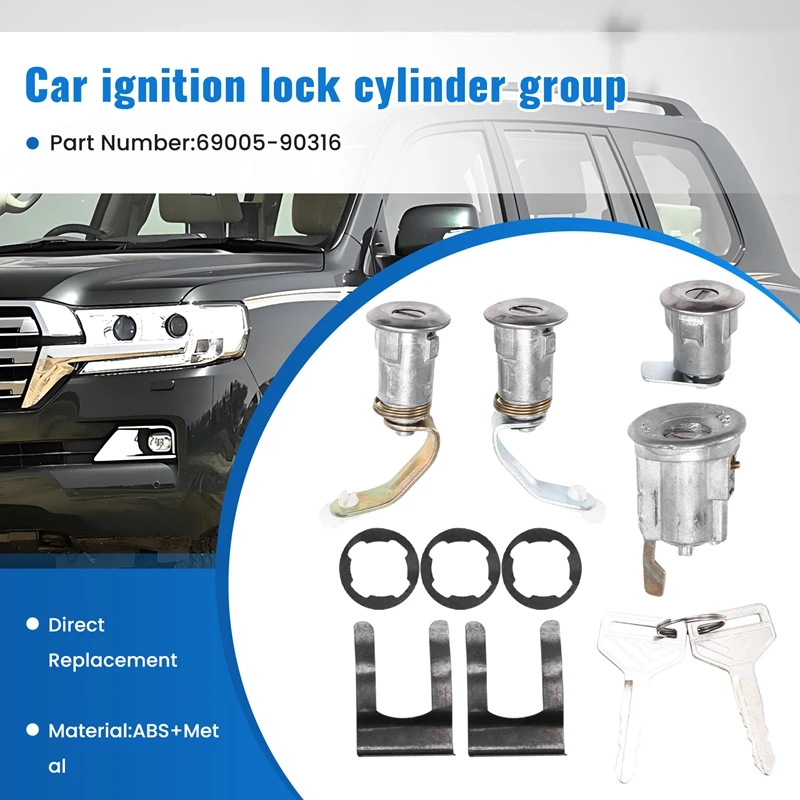 

Новый 69005-90316 для Toyota Land Cruiser 1975-1986 FJ40 FJ43 FJ45 BJ40, комплект цилиндров зажигания, замок