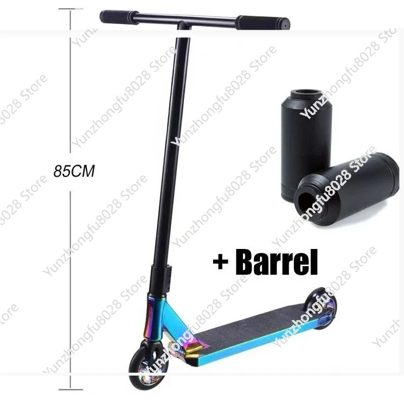 Rainbow Color Stunt  Pro Kick Scooter and Barrel Freestyle Pro Scooter Wheels 110mm