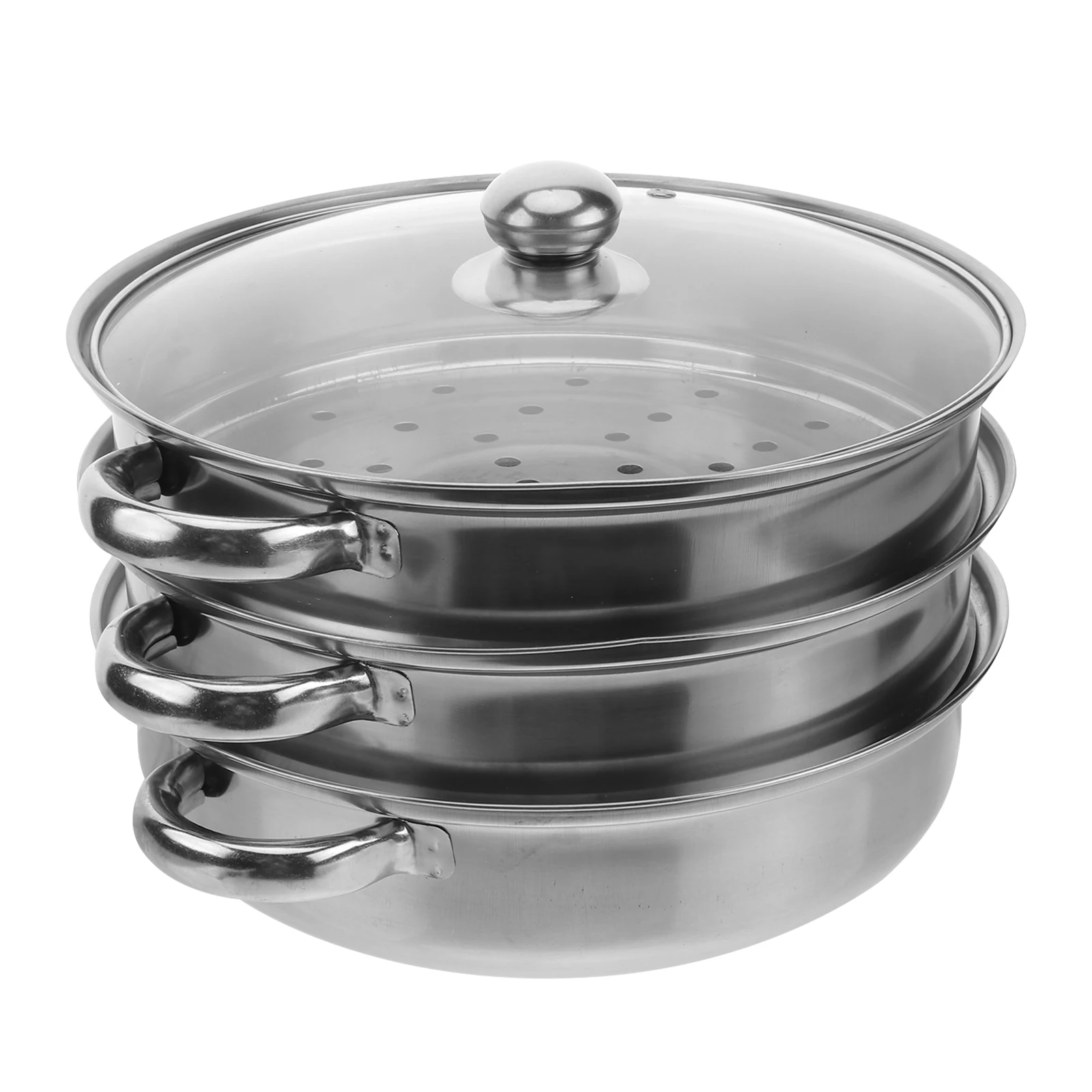 

28 Cm Stainless Steel Steamer Pot Double Layer Soup Vapor Multi Function Cookware Energy Saving Kitchen Bar
