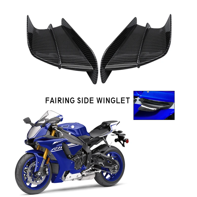 

For Yamaha MT03 MT07 YZF R1 R1M R7 R6 R3 R125 FZ6R TZR50 FZ1 Fazer 8 Motorcycle Winglet Aerodynamic Wing Kit Spoiler