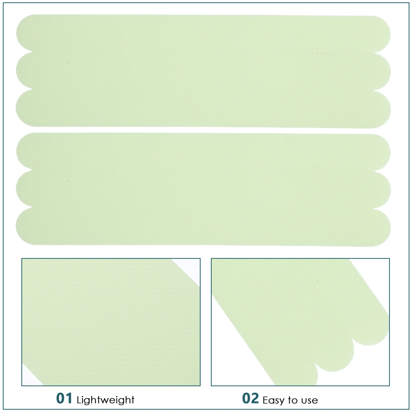 12個入り 滑り止め階段踏み板 透明ピールアンドスティックステップグリップ 室内大理石・堅木床用 滑り止め安全テープ 発光踏み板