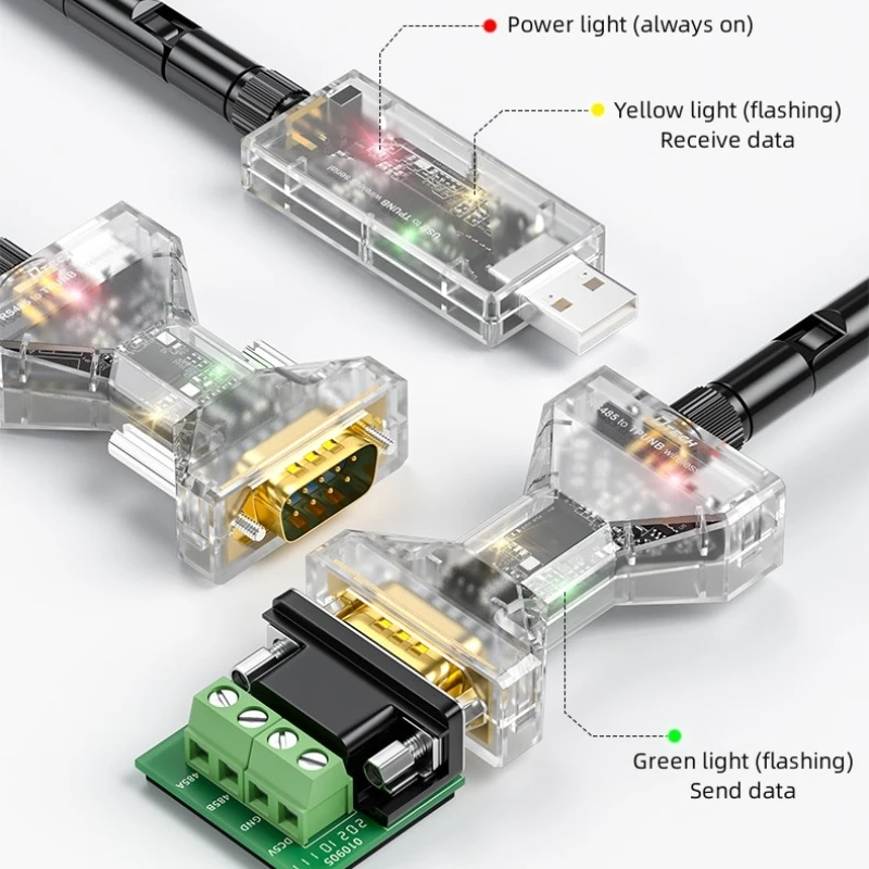 DTECH USB ke TPUNB Transceiver Transmisi Data Serial Nirkabel dengan Indikator Data