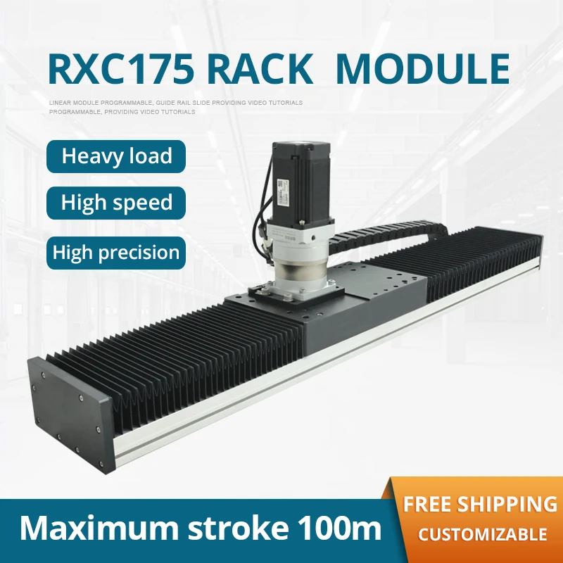 

RXC175 wide double rail large load Rack linear guide module Rail precision slide Actuator Nema stepper motor cnc sliding table