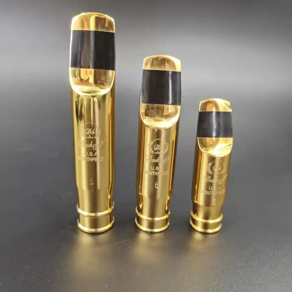 High Quality Professional Tenor Soprano Alto Saxophone Metal Mouthpiece Gold Plating Sax Mouth Pieces Accessories Size 5 6 7 8 9