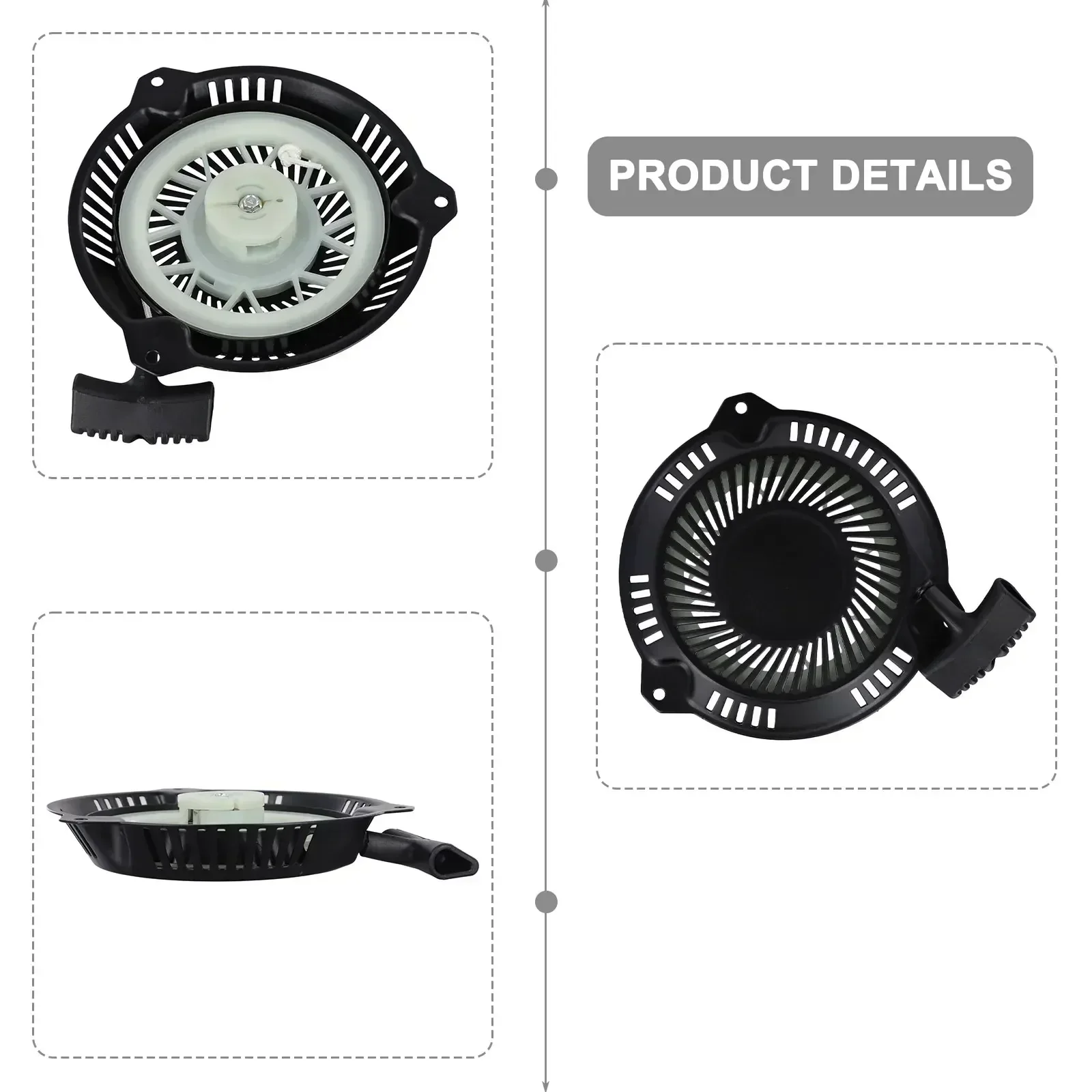 This Pull Starter Recoil for Lawn Mower Works with For Hyundai 1P60/64 and Various Engines Easy Installation with a Perfect Fit