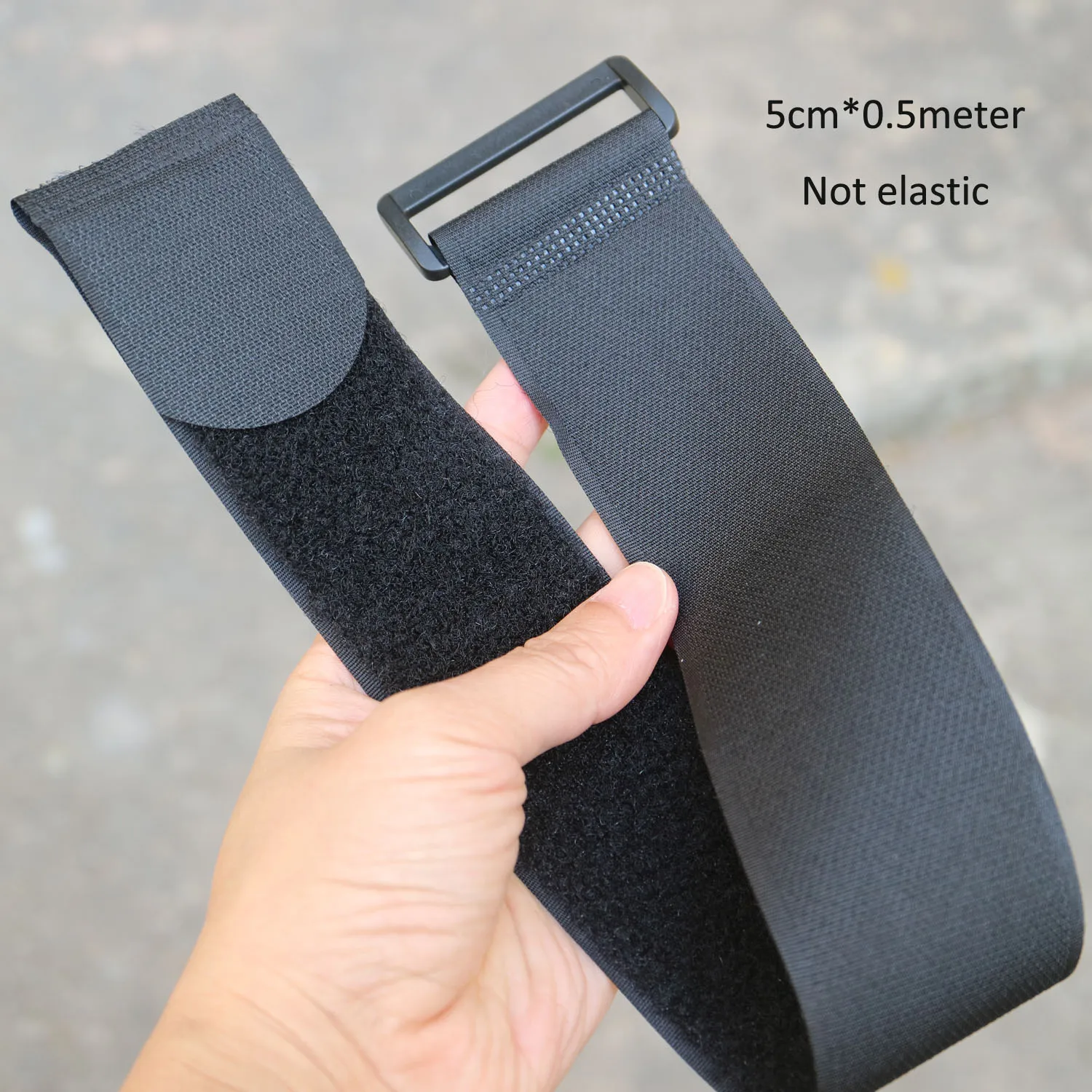 Wiederverwendbare Nylon-Gepäckbänder mit Schnalle 5cm*0,5M/1M Rückseite mit Klettverschluss Klebende Befestigungsbänder