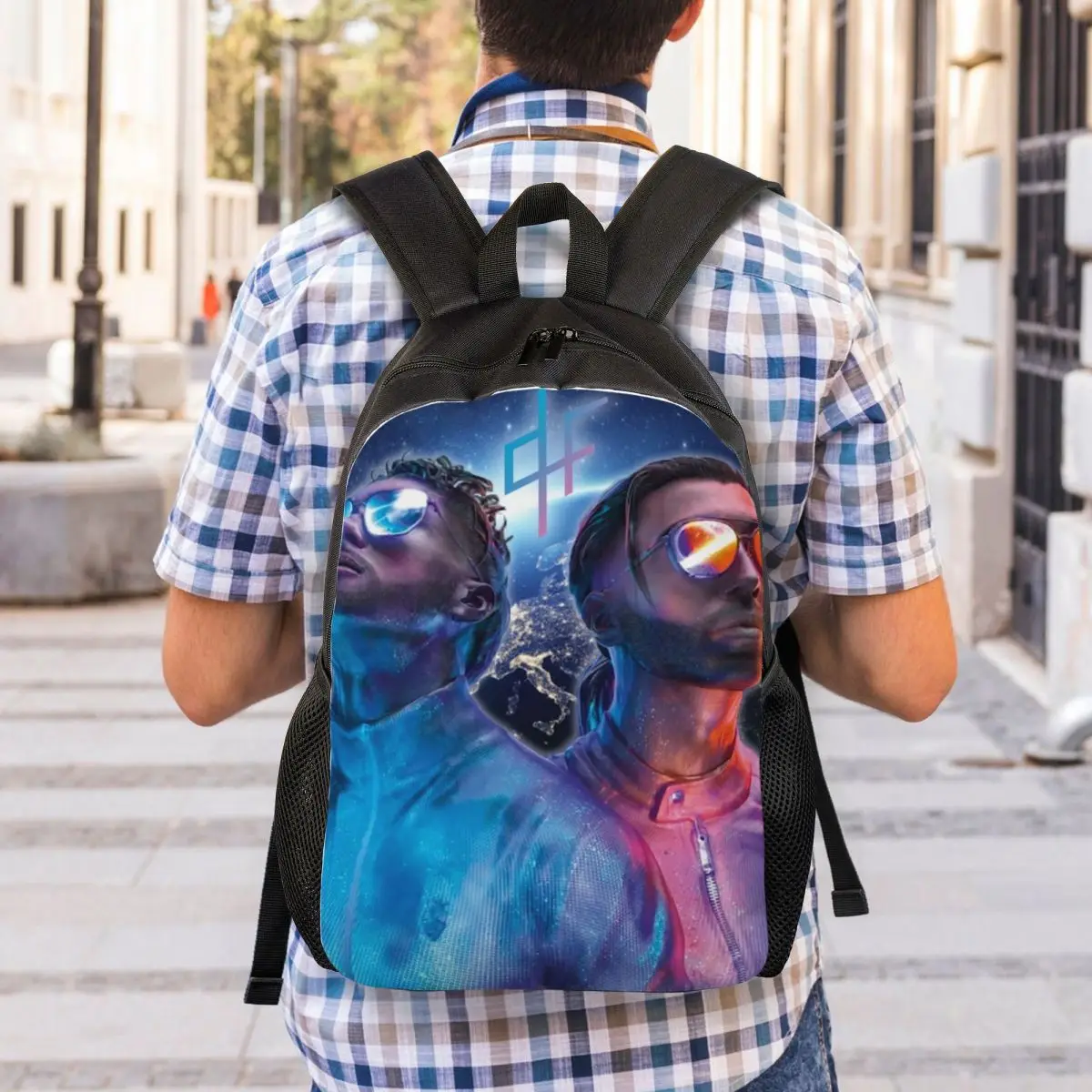 Mochila De rapero francés PNL QLF para hombres y mujeres, bolsa de libros para estudiantes universitarios, se adapta a computadora portátil de 15 pulgadas, Le Monde Chico