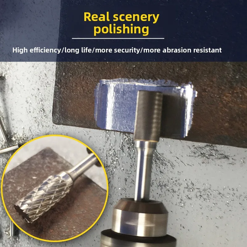 텅스텐 강철 연삭 헤드 경질 합금 회전 파일 금속 연마 구멍 확장 목공 조각 밀링 커터 세트 3*4