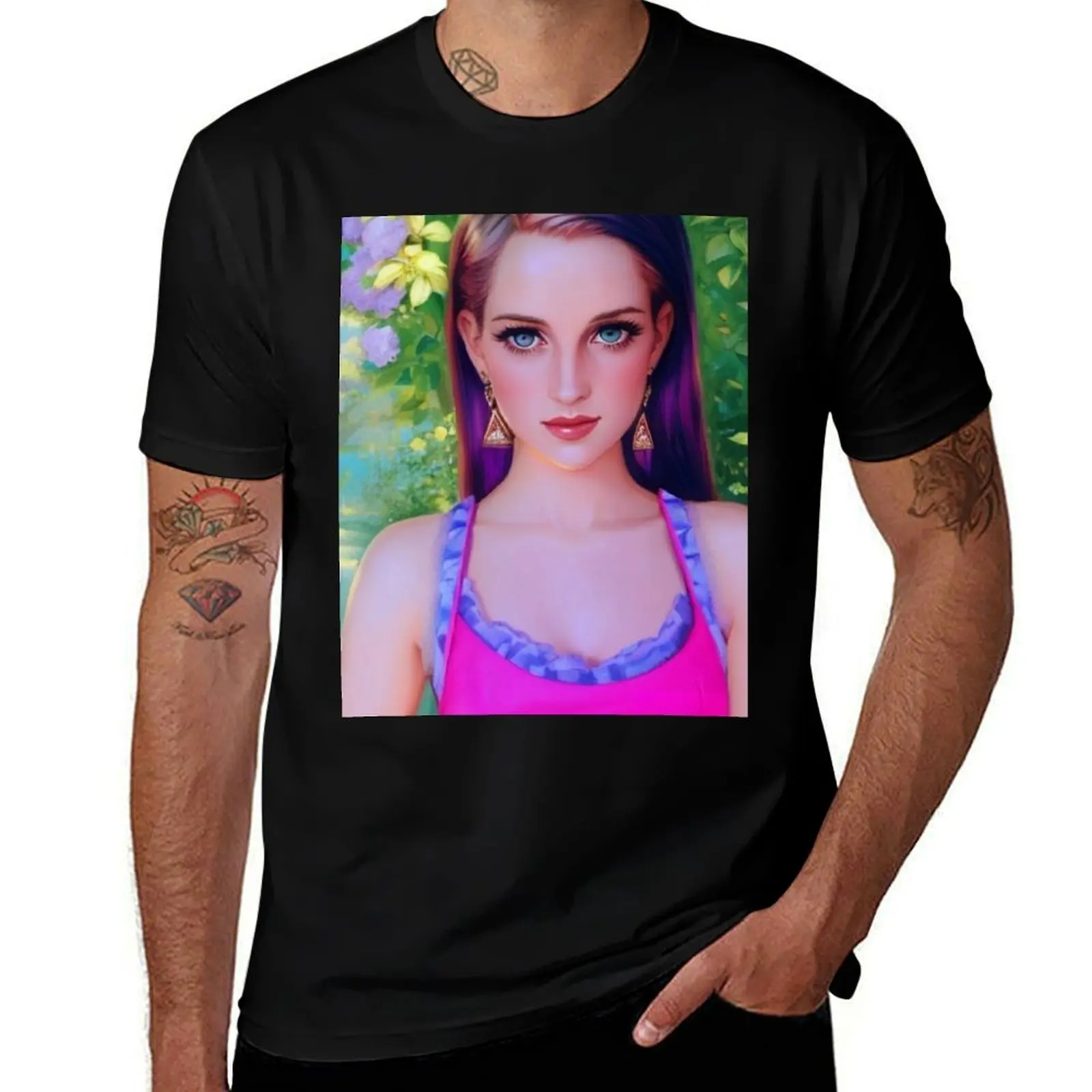 

Original Mustache Girl T-Shirt man clothes custom shirt croswit shirt man t shirts for men cotton