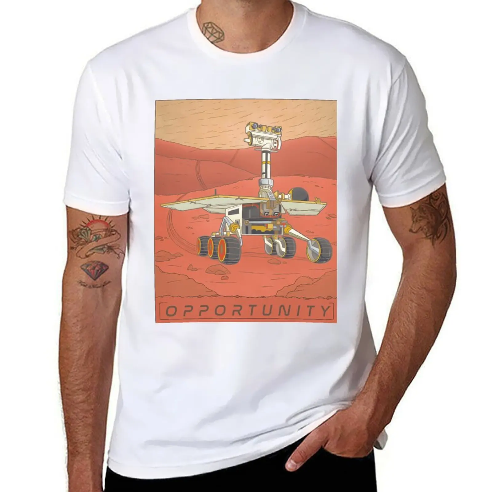 Opportunity Mars Rover A Fanart Illustration T-Shirt t shirt for man 100 percent cotton essential t shirt T-Shirt