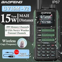 2024 baofeng UV16 Walkie Talkie Upgraded UV16M-V2 Infinite Copy Frequency High Power Waterproof 999 Channel  Walkie Talkie UV-16