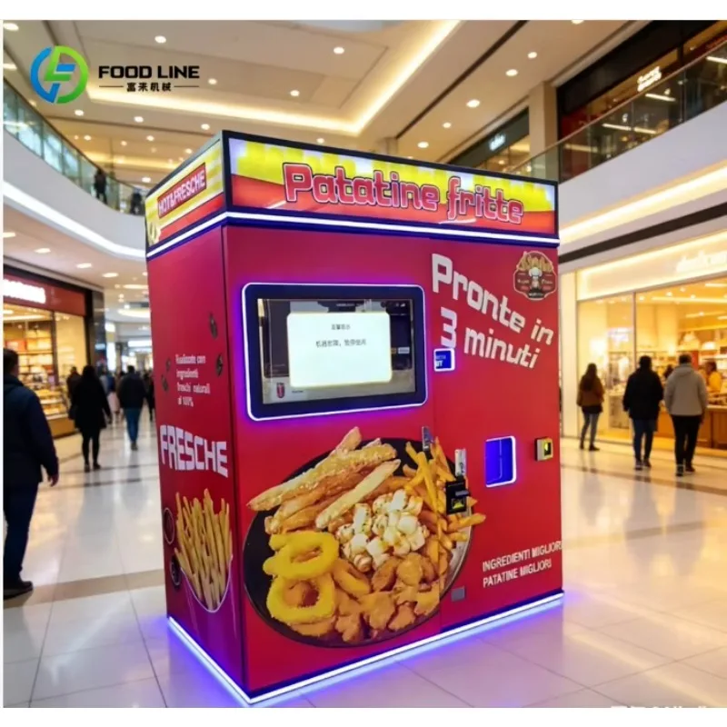 FOODLINE Customized Hot air French Fry Vending Machine French Fry Fried Chicken Vending Machine