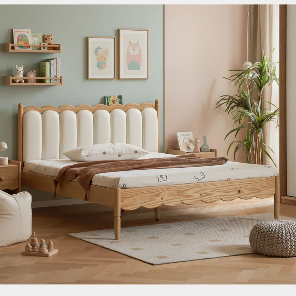 #Solid Oak Wood Bed | Luxury Eco-Friendly Durable Vintage Design King/Queen Size