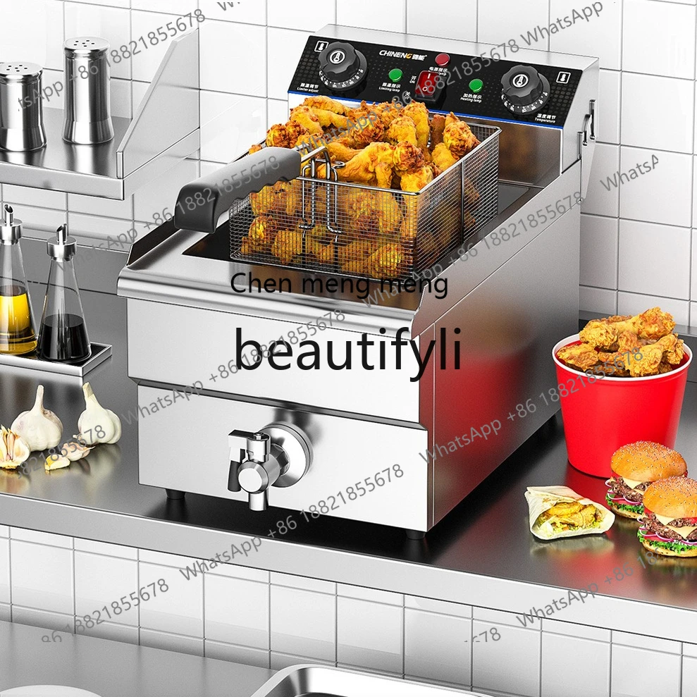 Z189 Electric Deep Fryer Large Capacity Multi-Function Constant Temperature Deep Fryer Commercial Single Double Cylinder