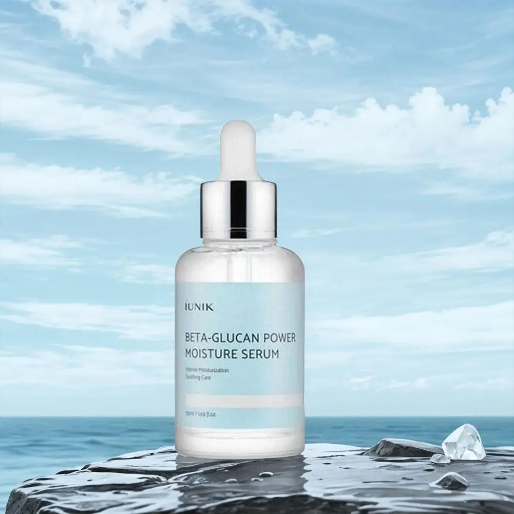 

IUNIK Beta-Glucan Power, глубоко увлажняющая веганская сыворотка, интенсивное сияние, прочность, типы кожи, укрепляет кожу барьер, 50 мл