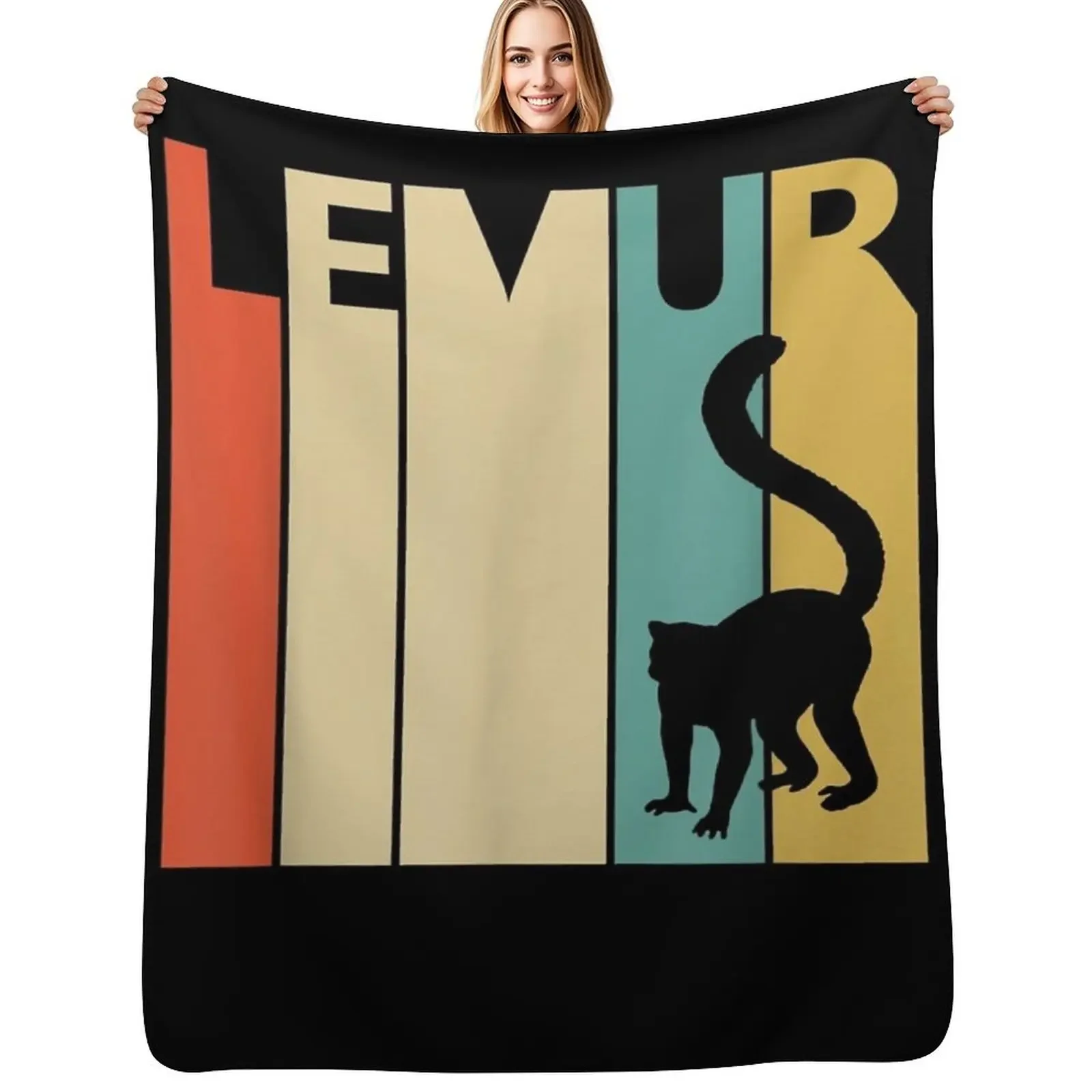 

Lemur - lémuroidea cute funny Throw Blanket Thin Quilt Sofa Blanket