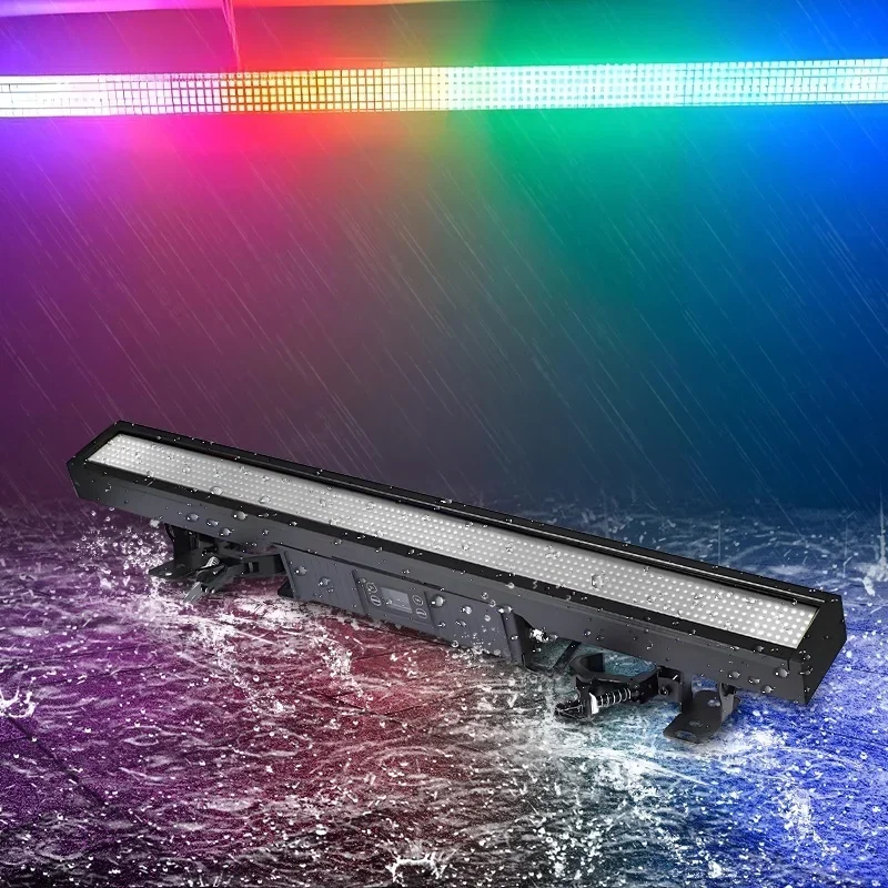 aNew  forLED 600W Strobe Light Outdoor RGBW Full Color forIP65 Waterproof Dimmable Linear Wall Washer Water Ripple Projection