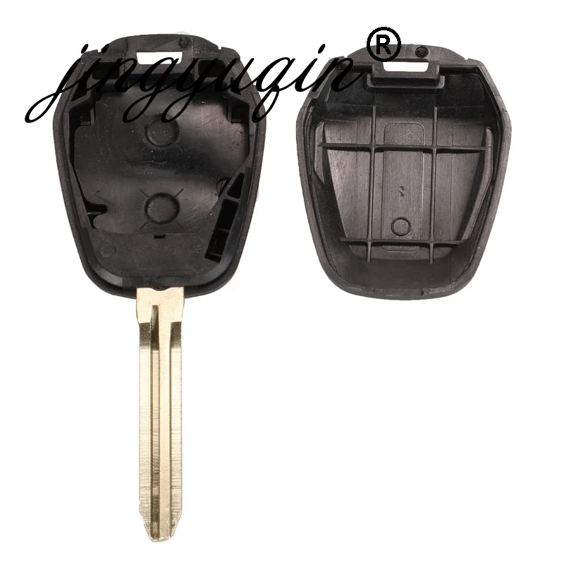 jingyuqin 2 Buttons Ignition Key Shell Case fit for Isuzu D-Max TOY43 Blade Key Cover Replacement