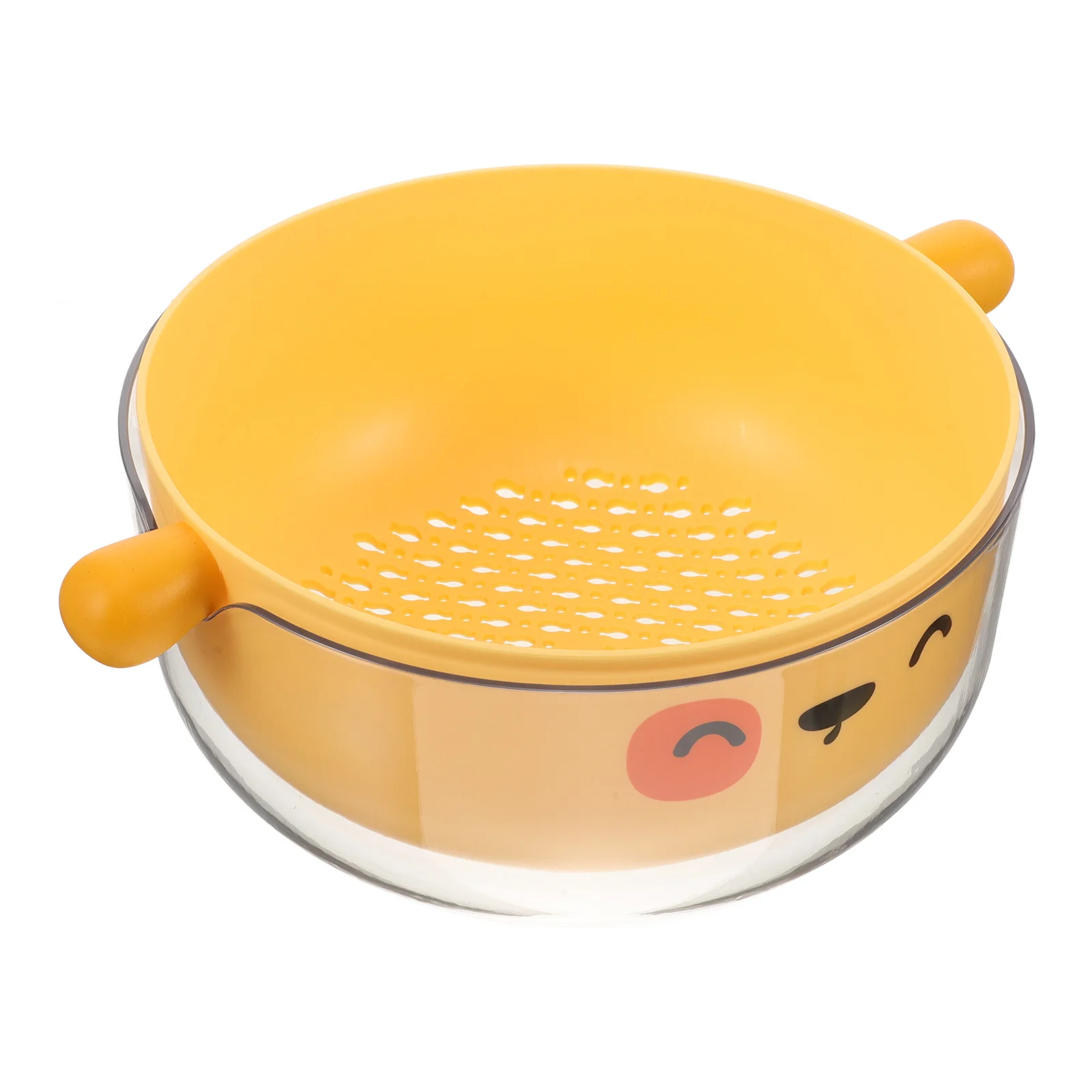 

Double Layer Wash Bowl Kitchen Drain Basket Vegetable Fruit Washing Plastic Colander Strainer Set For Pasta Soaking