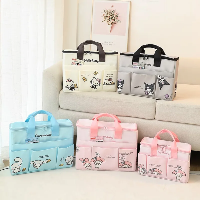 

Sanrio Genuine Handbag Storage Bag Travel Bag Compartment Bag Mommy Bag Lunch Bag Cartoon My Melody Hello Kitty Kuromi Girl Bag