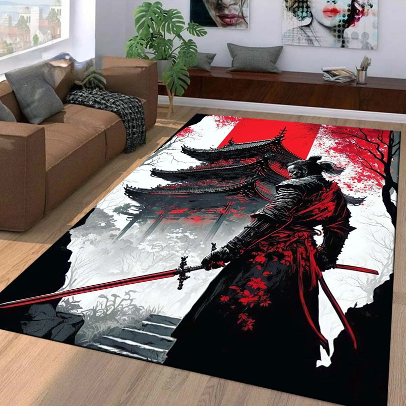 15 Größe Samurai Spirituosen Muster Teppich Teppich für Wohnzimmer Bad matte kreative Fuß matte Teppich für Schlafzimmer Wohnkultur Spiel matte