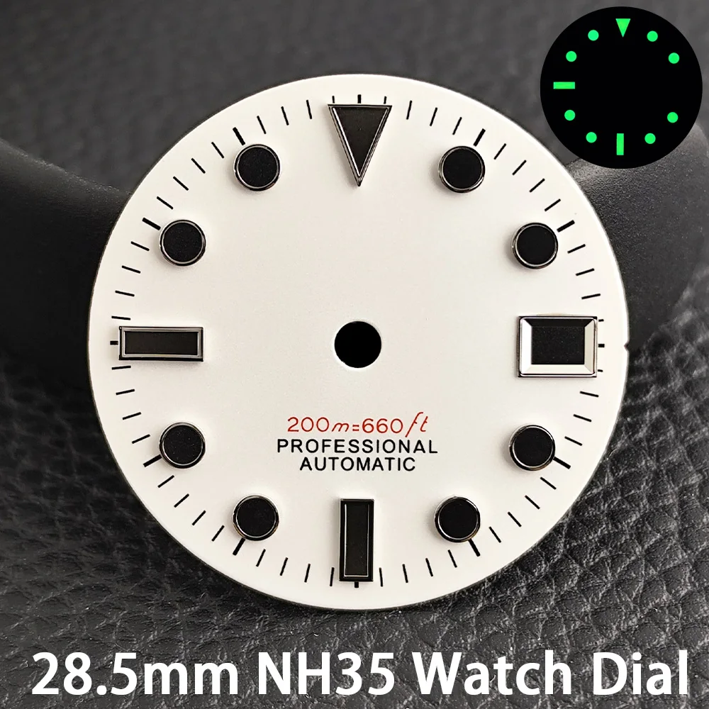High Quality Watch Dial Green Luminous Dial Watch Replacement Parts Fit NH35/NH36/NH38/NH70/NH72 Movements Accessories Watch Man