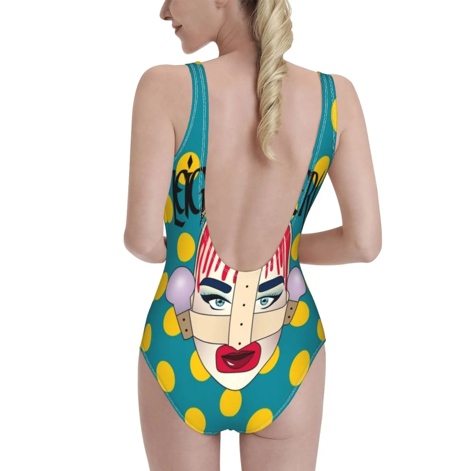 Leigh Bowery One Piece Swimsuit Women Swimwear Sexy Classic Backless Bodysuit Beach Bathing Wear Leigh Bowery Cool Fun Famous