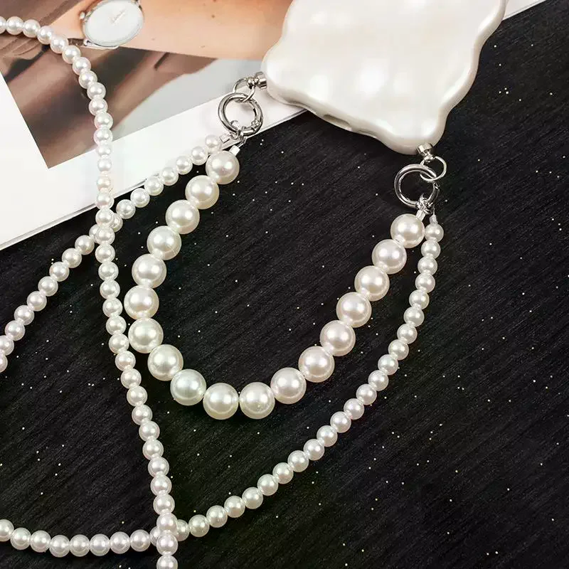 

Жемчужная бусина DIY цепочка для телефона жемчуг DIY ювелирные изделия чехол для телефона аксессуары жемчужный диагональный ремешок цепочка для сумки