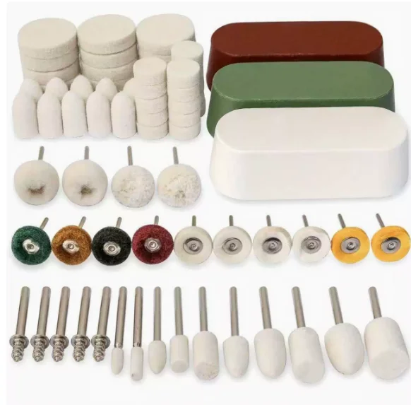 72 PCS Accessories for Jewelry Glass Metal Buffing Wheel Polishing Kit 1/8 Inch Shank Abrasive Polishing Wheel Set Rotary Tool