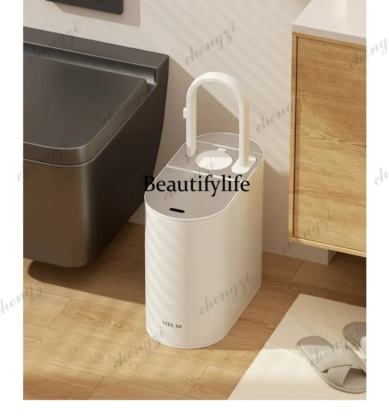 Intelligent induction trash can, bathroom, toilet special household with toilet brush integrated