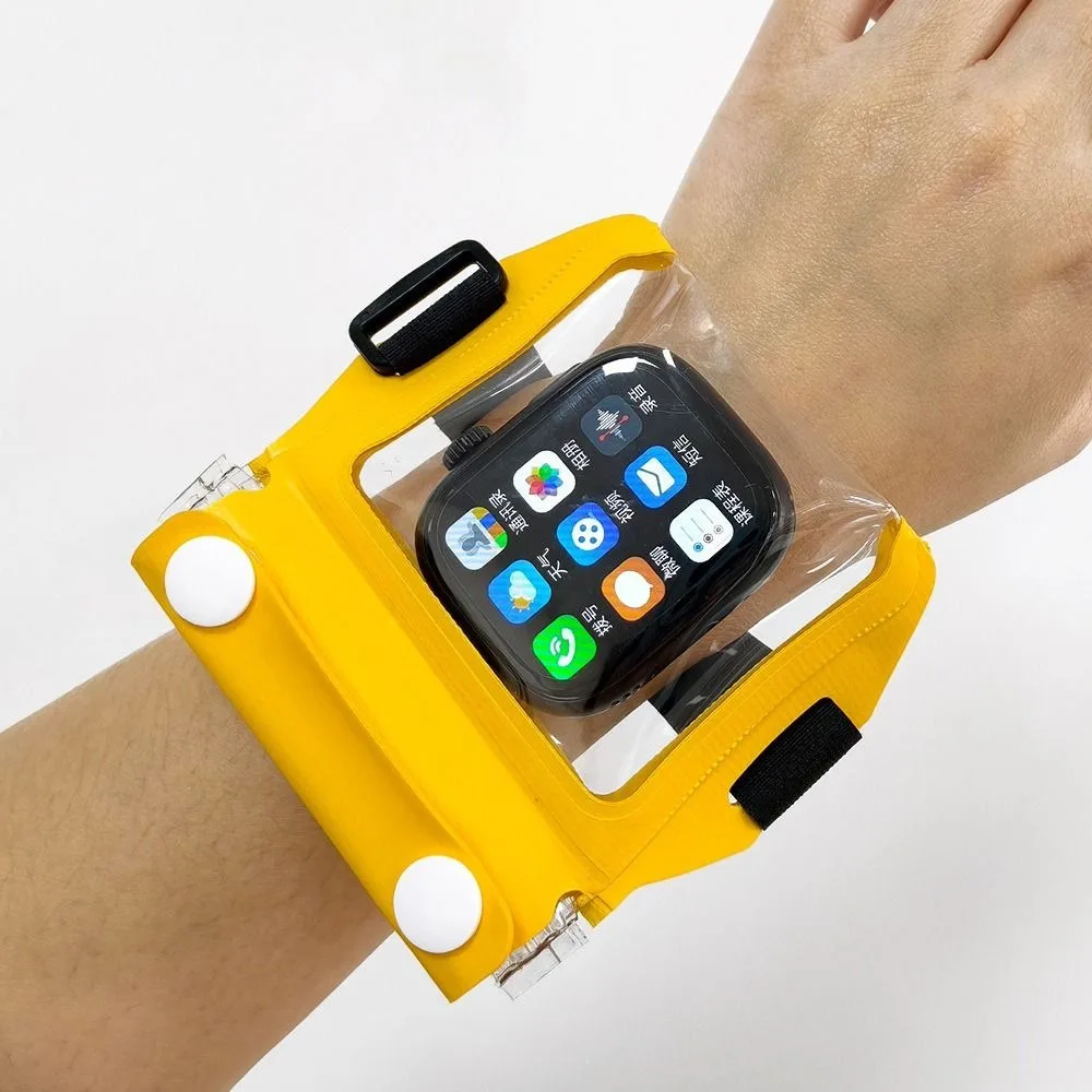 Touchscreen Compatible Smartwatch Waterproof Cover Multicolor Sealed Sports Watch Bag Waterproof PVC Smartwatch Protective Cover