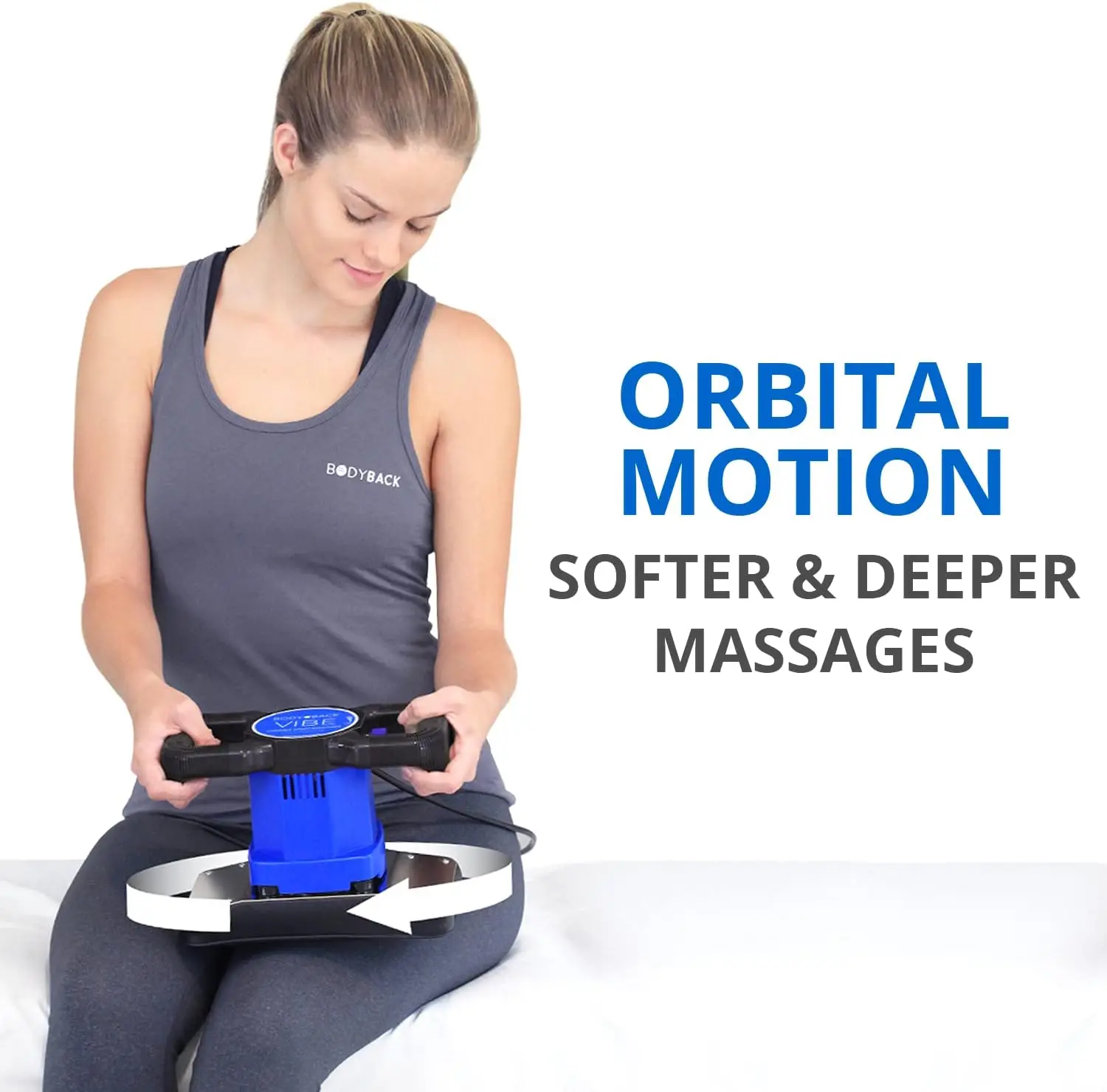 Vibe 2.0 Handheld Orbital Massager - Variable Speed Back Pain Relief Tool for Muscle Recovery & Relaxation - Image 4