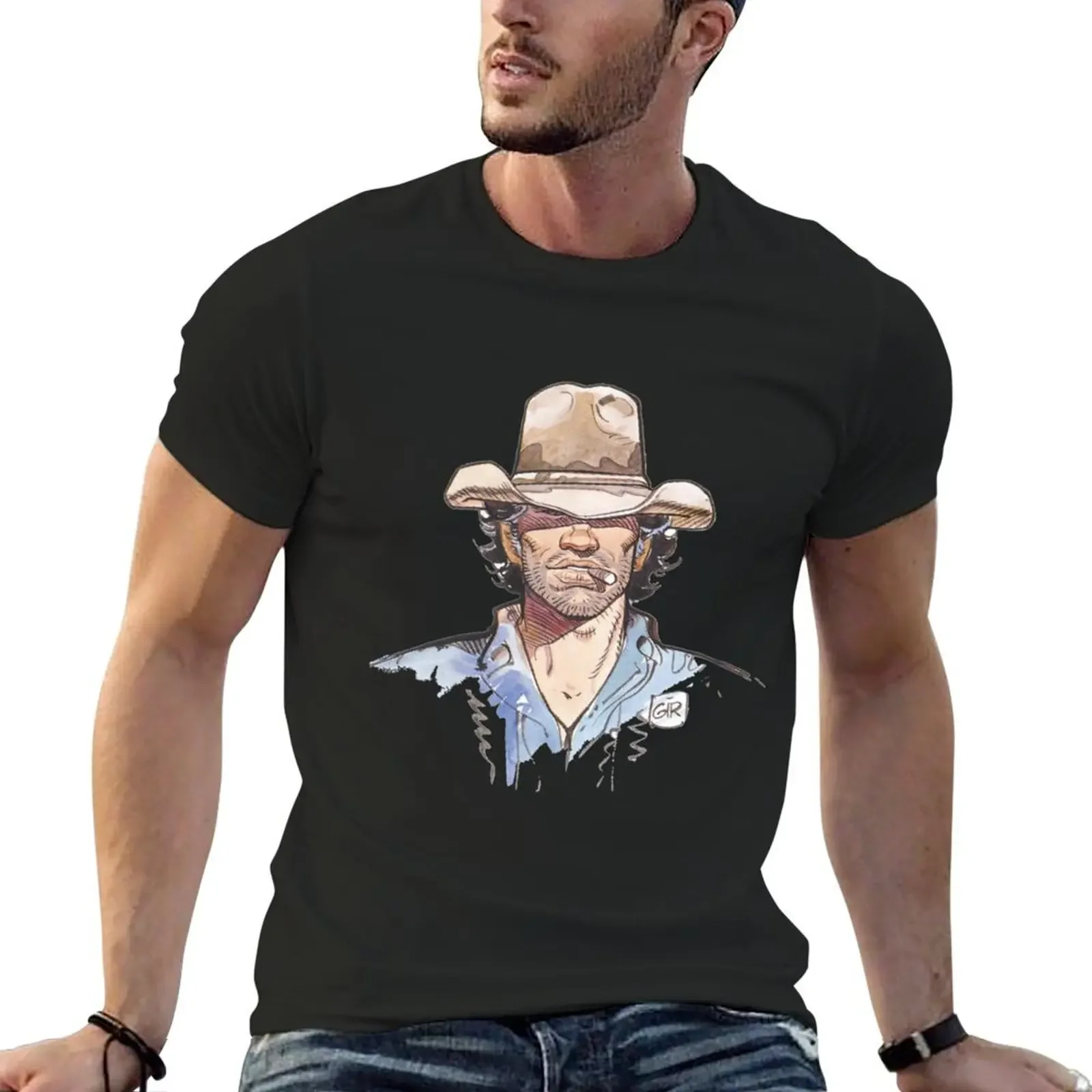 LT. blueberry, jean giraud, charlier, T-Shirt shirts graphic tees Aesthetic clothing summer tops t shirts for men graphic