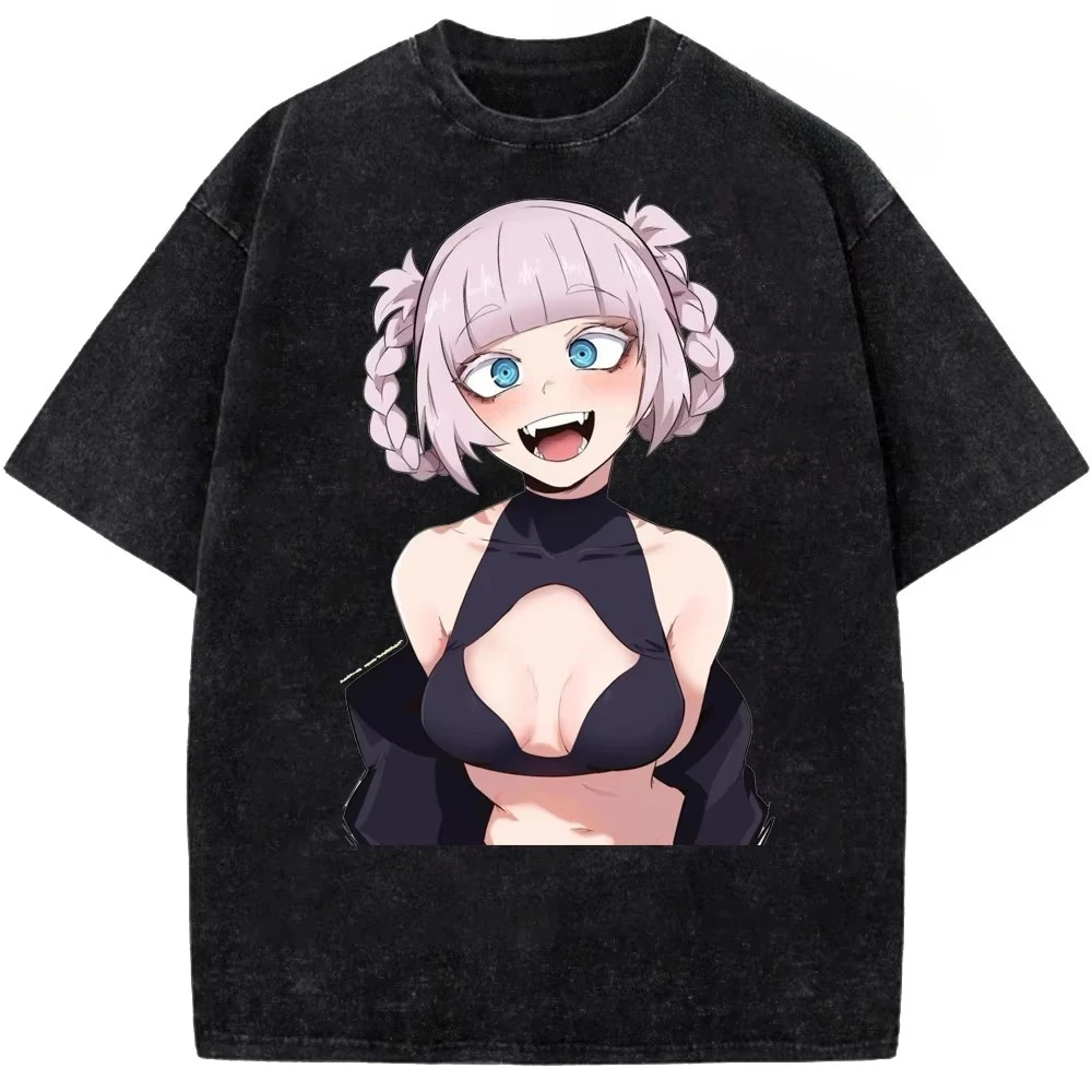 Summer Hot Sale Call of The Night Vintage Anime Graphic T-shirt Men Women Vintage T-shirt  Y2K Gothic Cotton Oversized T-shirts