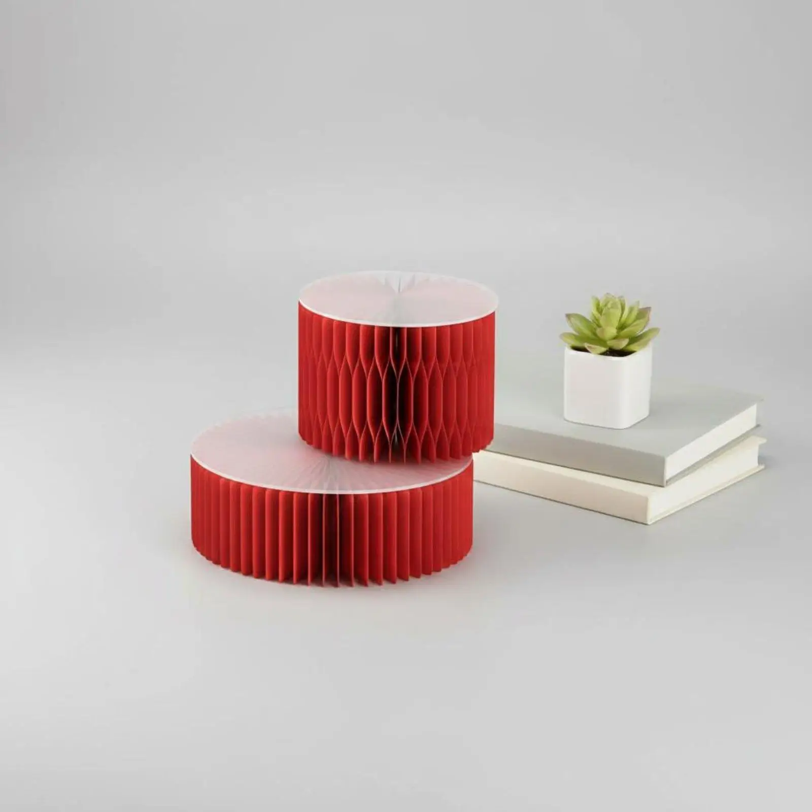 Quick Assembly Kraft Paper Display Stand for Acrylic Showcase Risers for Jewelry and Small Decor Exhibits