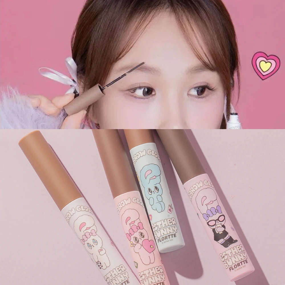 FLORTTE 눈썹 염료 크림 방수 오래 지속되는 자연 라이트 브라운 와일드 눈썹 색조 마스카라 아이 메이크업 화장품